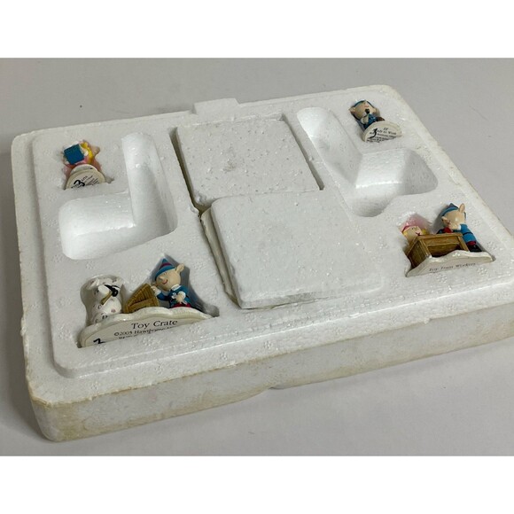 Hawthorne Village Rudolph's Christmas Town ELF WORKSHOP Set of 4 w/ COA - Picture 3 of 9